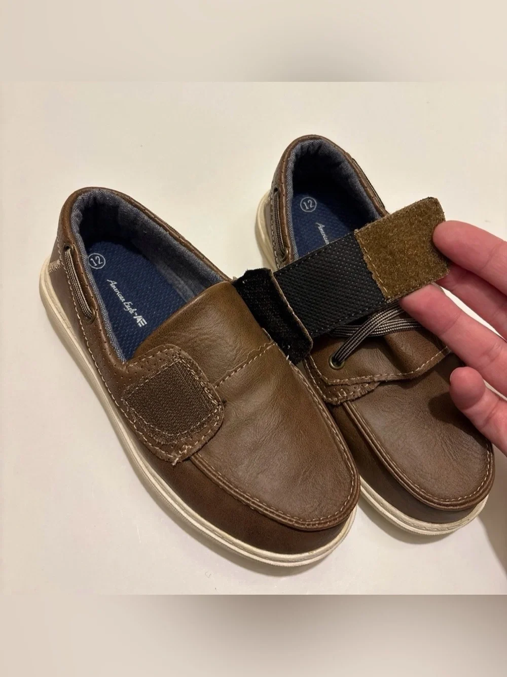 American Eagle Boys Size 12 Slip-On Casual Boat Shoes